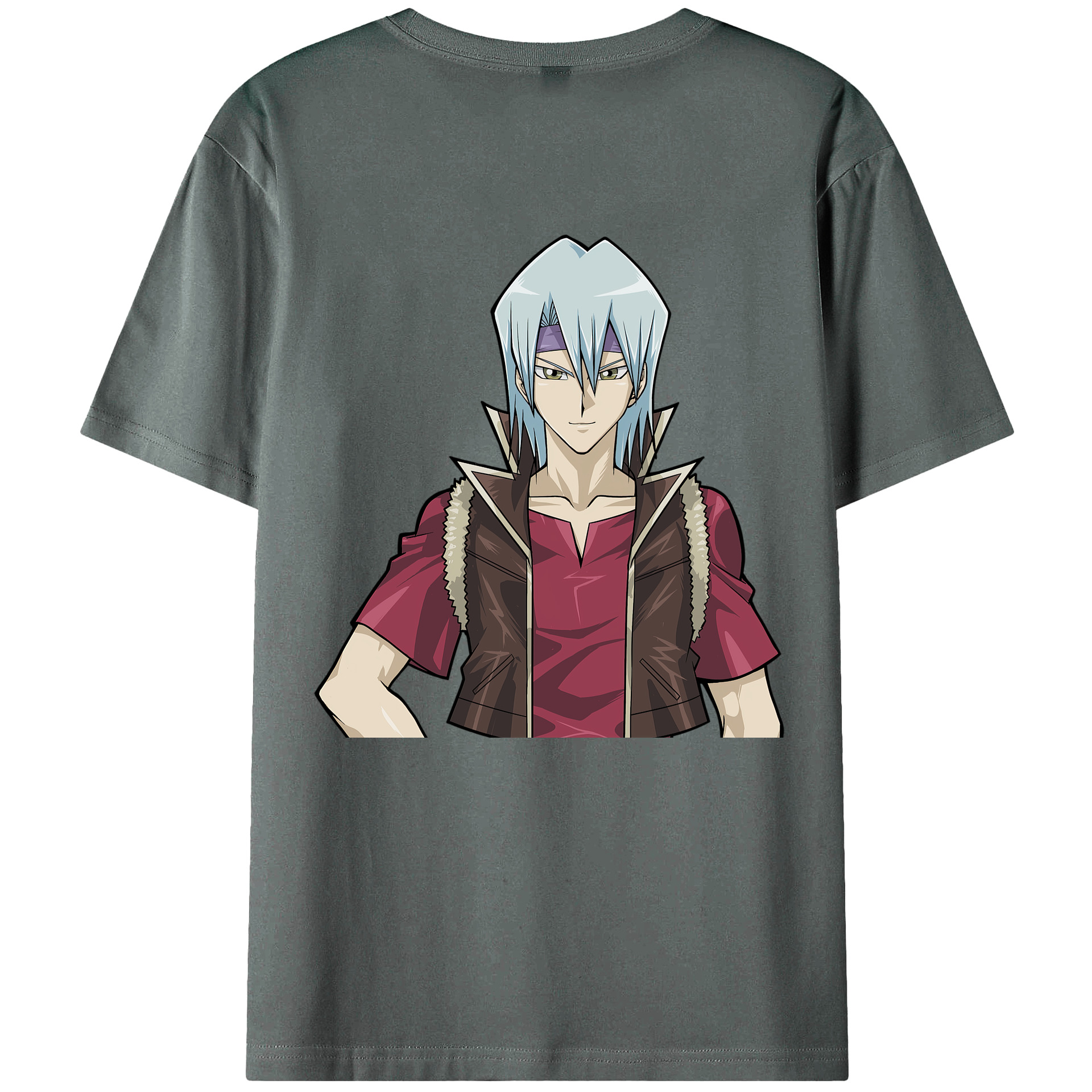（画像用） 遊☆戯☆王 Yu-Gi-Oh! 綿100％ メンズ半袖Tシャツ（バックプリント） 通気性